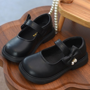 Pantofi fete din piele, închidere Velcro, partea superioară din piele, talpă din cauciuc, anti-derapare, pentru primăvară-toamnă