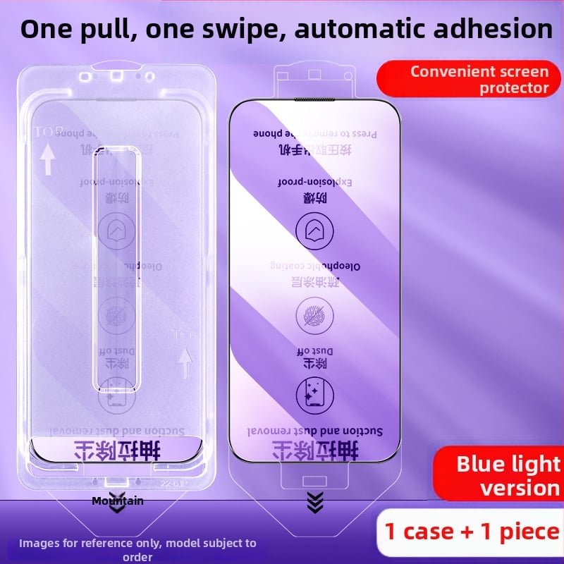 Protecție ecran iPhone 13 Pro Max, sticlă temperată, membrană frontală, HD, antiamprente, ecran complet