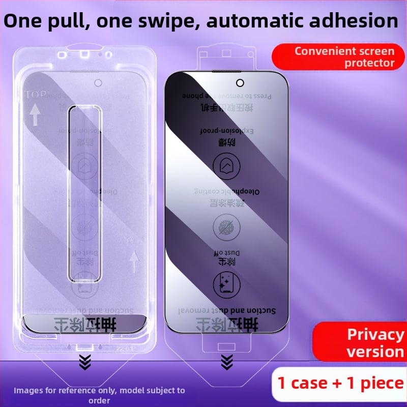 Protecție ecran iPhone 13 Pro Max, sticlă temperată, membrană frontală, HD, antiamprente, ecran complet