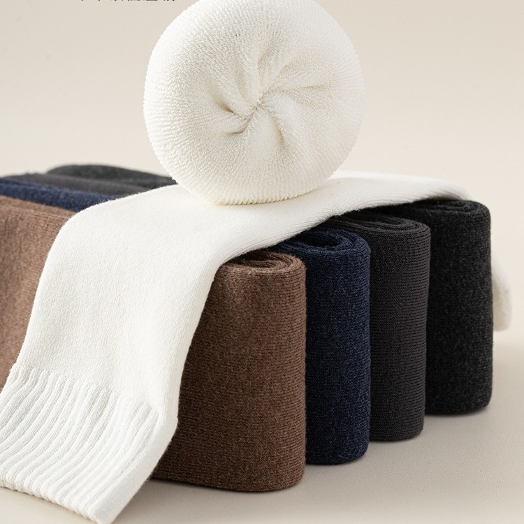 Șosete bărbătești groase terry cu degete separate la două degete, lungime medie, 90-95% bumbac, antibacteriene, absorbante de transpirație