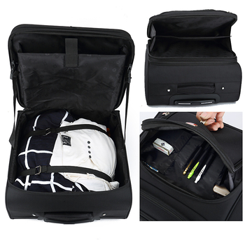 Buck Saber valiză de mână din poliester, cu construcție impermeabilă, rezistentă la uzură și la șocuri; roți unidirecționale; încuietoare cu lacăt; greutate 2.68 kg