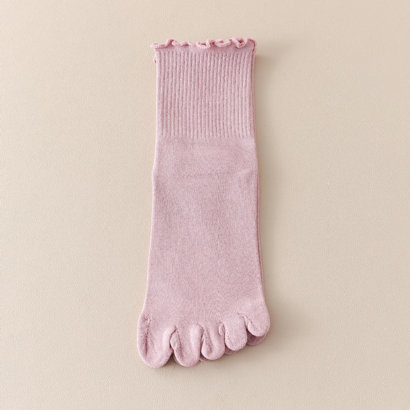 Șosete cu cinci degete din bumbac, stil japonez, lungime medie, pentru toate sezoanele