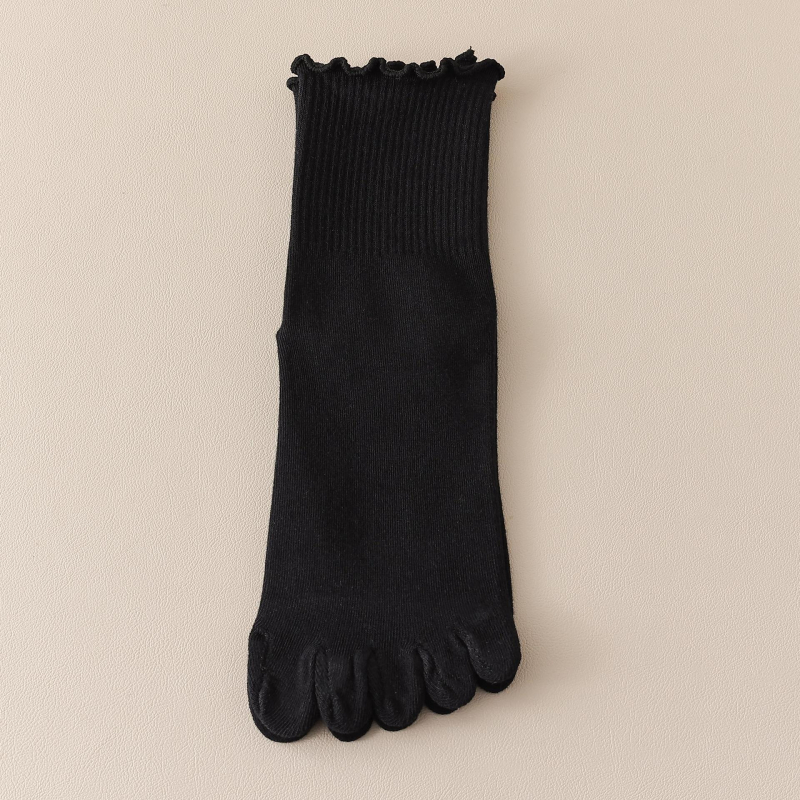 Șosete cu cinci degete din bumbac, stil japonez, lungime medie, pentru toate sezoanele