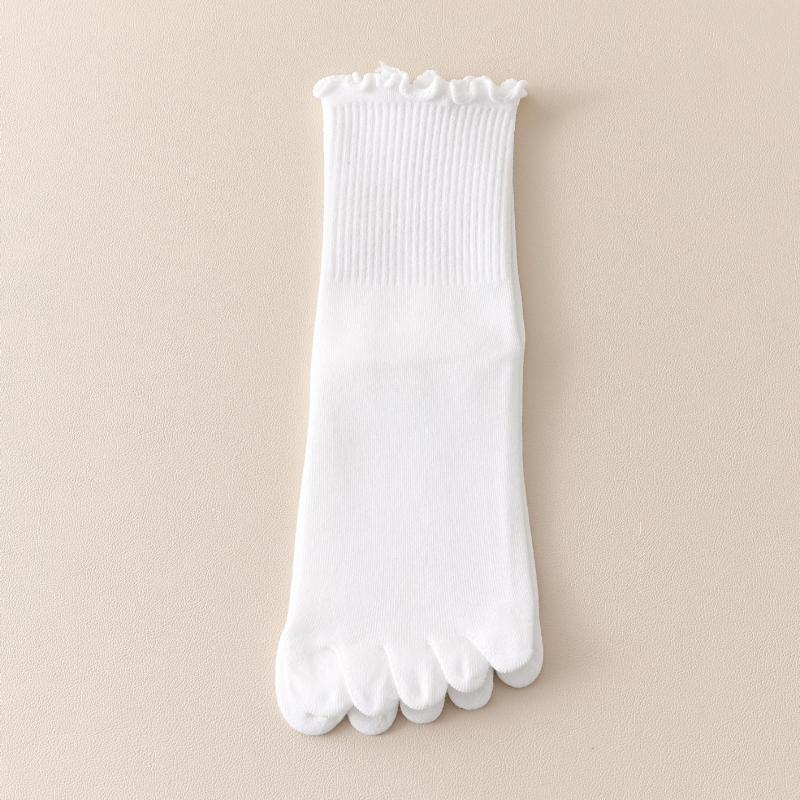 Șosete cu cinci degete din bumbac, stil japonez, lungime medie, pentru toate sezoanele