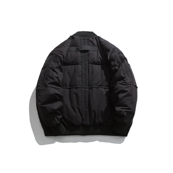 RUIIENRS x MQY & TOP 2022 AW Ιαπωνικού στυλ χειμερινό casual down jacket BF-21118 - Γέμισμα από λευκό πάπι, κασμίρι 86–90%, σταθερή γιακά, χαλαρό κόψιμο, πολυεστερικό ύφασμα