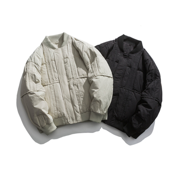 RUIIENRS x MQY & TOP 2022 AW Ιαπωνικού στυλ χειμερινό casual down jacket BF-21118 - Γέμισμα από λευκό πάπι, κασμίρι 86–90%, σταθερή γιακά, χαλαρό κόψιμο, πολυεστερικό ύφασμα