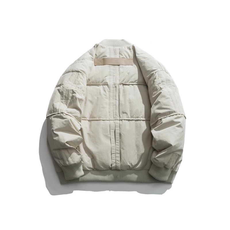 RUIIENRS x MQY & TOP 2022 AW Ιαπωνικού στυλ χειμερινό casual down jacket BF-21118 - Γέμισμα από λευκό πάπι, κασμίρι 86–90%, σταθερή γιακά, χαλαρό κόψιμο, πολυεστερικό ύφασμα