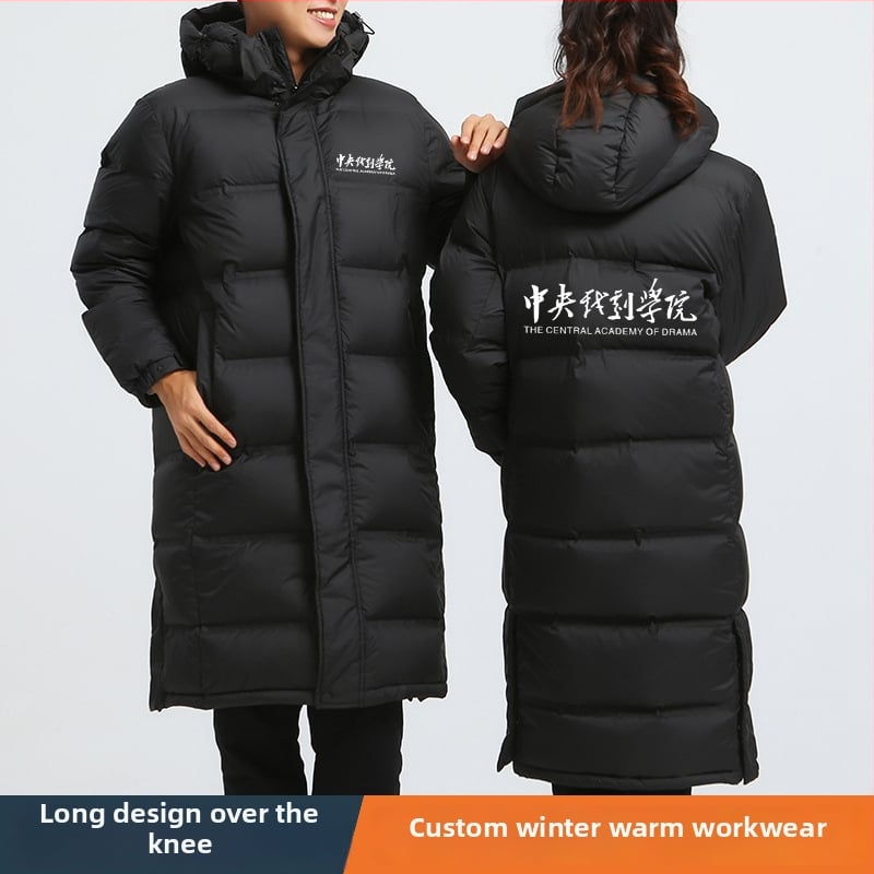 Μακρύ μπουφάν με κουκούλα, γέμισμα από γούνα χήνας 195–242 g, 800 γέμισμα, πολυεστερική ύφανση