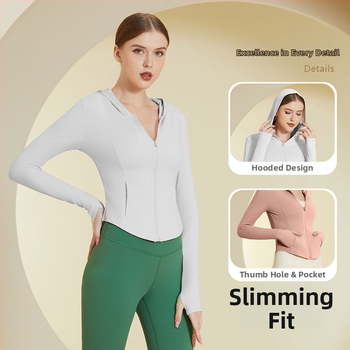 Γυναικεία αντιανεμική ζακέτα με κουκούλα, UV προστασία UPF50+ από νάιλον, για τρέξιμο και γυμναστική