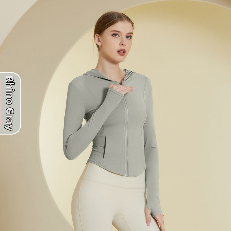 Γυναικεία αντιανεμική ζακέτα με κουκούλα, UV προστασία UPF50+ από νάιλον, για τρέξιμο και γυμναστική