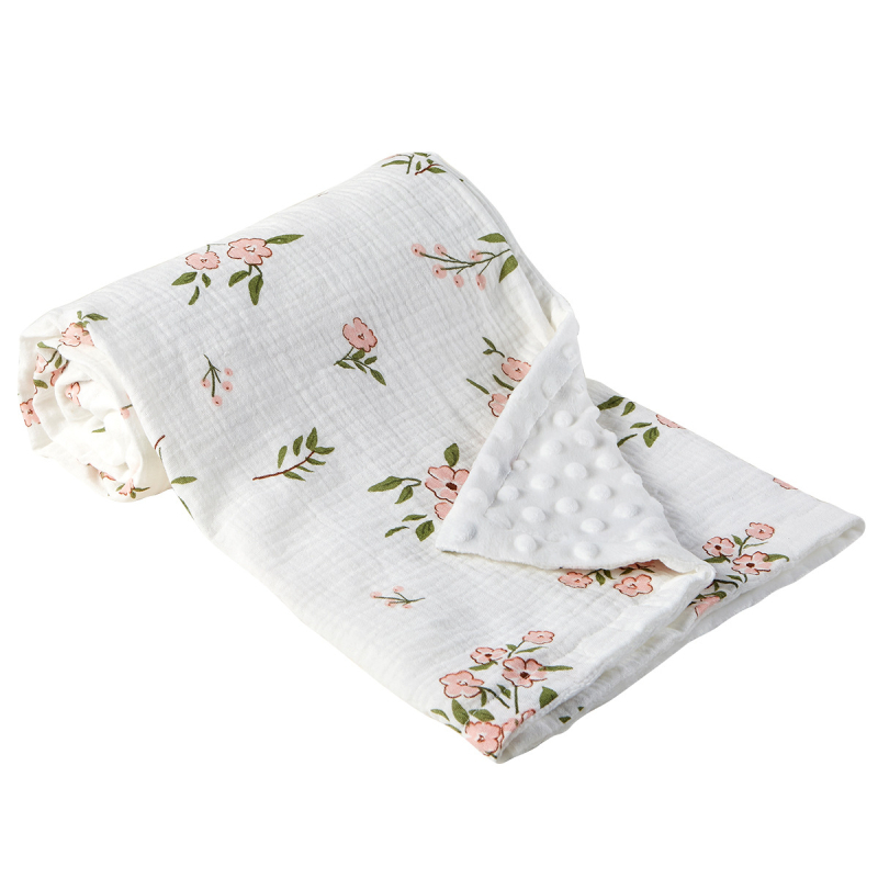 momuz Pătură Beanie pentru bebeluși din bumbac 95%+, dublu strat, căldură, design cu desene animate, potrivită pentru sugari și copii mici (1–3 ani), confort pentru toate sezoanele