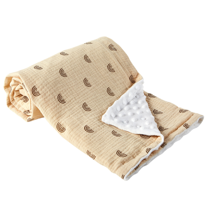 momuz Pătură Beanie pentru bebeluși din bumbac 95%+, dublu strat, căldură, design cu desene animate, potrivită pentru sugari și copii mici (1–3 ani), confort pentru toate sezoanele