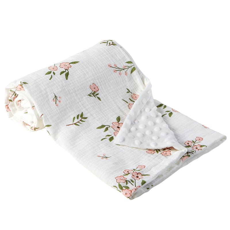 momuz Pătură Beanie pentru bebeluși din bumbac 95%+, dublu strat, căldură, design cu desene animate, potrivită pentru sugari și copii mici (1–3 ani), confort pentru toate sezoanele