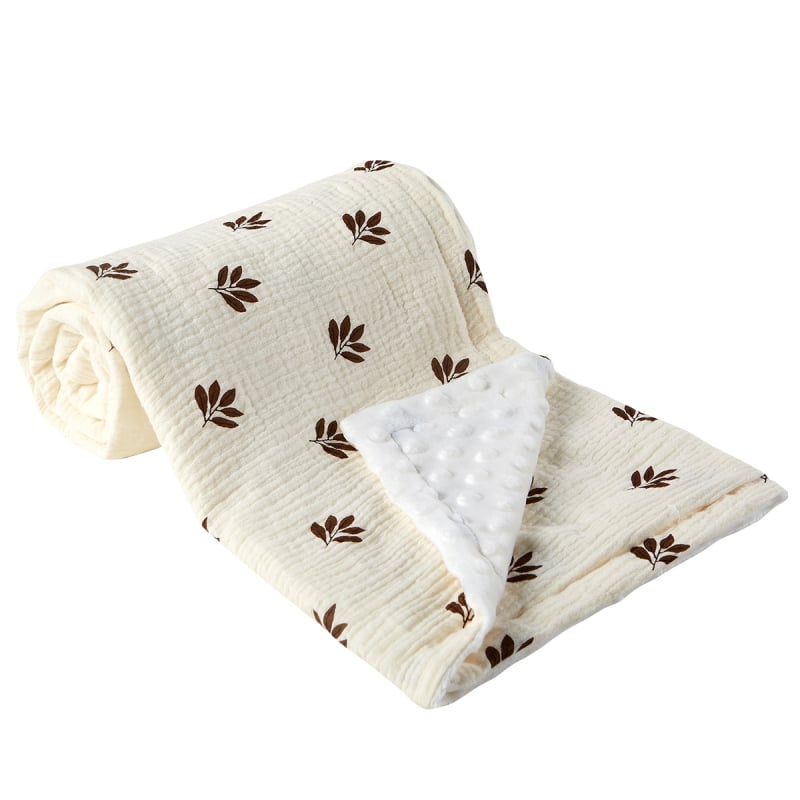 momuz Pătură Beanie pentru bebeluși din bumbac 95%+, dublu strat, căldură, design cu desene animate, potrivită pentru sugari și copii mici (1–3 ani), confort pentru toate sezoanele