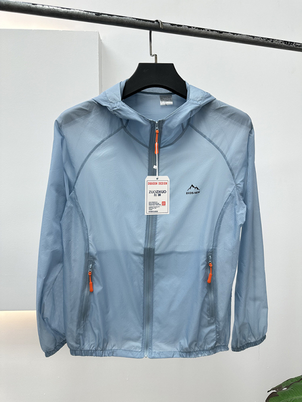 Αντιανεμικό μπουφάν με κουκούλα για εξωτερικούς χώρους - ελαφρύ, γρήγορο στέγνωμα, αναπνεύσιμο νάιλον με UPF50+