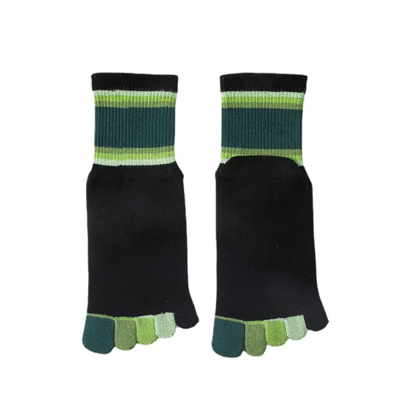 Dječje čarape s pet prstiju, prugaste, pamučne, unisex, uzrast 7-12 godina