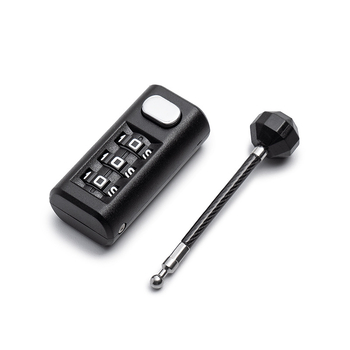 Пътна заключалка с парола за багаж, ABS корпус, противоугонна, със стоманен кабел