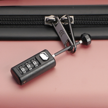 Пътна заключалка с парола за багаж, ABS корпус, противоугонна, със стоманен кабел