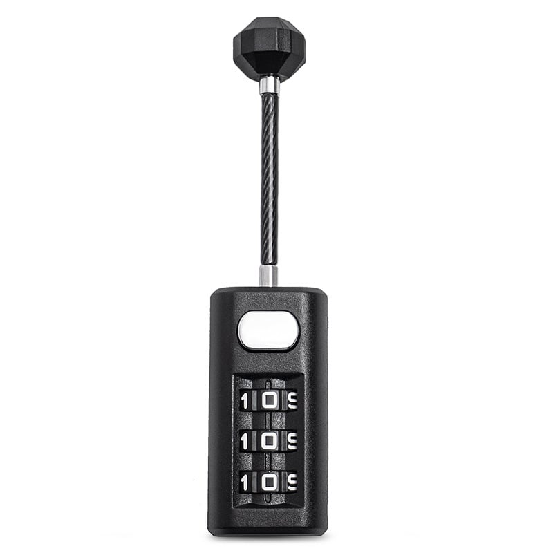 Пътна заключалка с парола за багаж, ABS корпус, противоугонна, със стоманен кабел