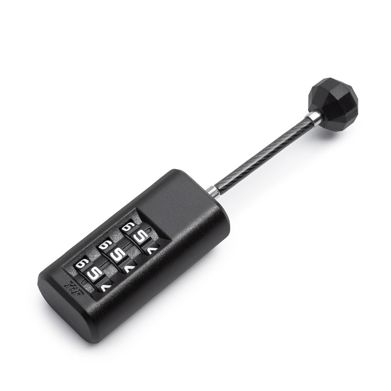 Пътна заключалка с парола за багаж, ABS корпус, противоугонна, със стоманен кабел