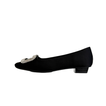 MARCO&JOYCE Ženske satinirane ravne cipele s oštrim vrhom, niski potplat, slip-on