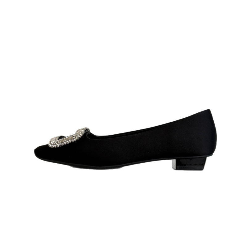 MARCO&JOYCE Ženske satinirane ravne cipele s oštrim vrhom, niski potplat, slip-on