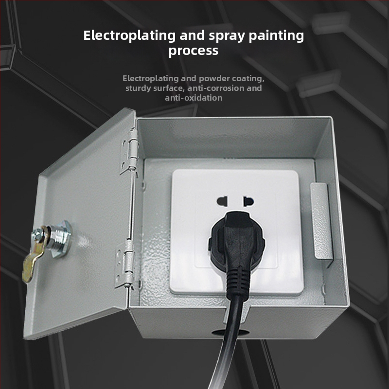 Εξωτερικό κουτί υποδοχής φόρτισης μπαταρίας αυτοκινήτου με κλειδαριά, προστασία κατά της κλοπής, IP45, μεταλλικό περίβλημα, τύπος 86, 10 A