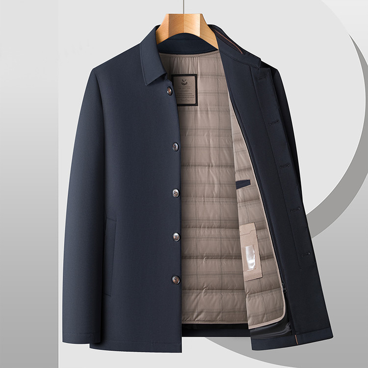 Πουπουλένιο μπουφάν με κουκούλα και μακρύ μήκος, γέμισμα από γούνο χήνας 91–95%, αποσπώμενο εσωτερικό επένδυση, πλένεται εύκολα