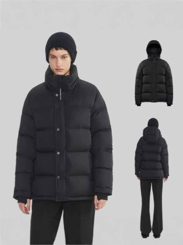 Ženska jakna od perja, kačje perje, 86-90% punila, debela, poliester tkanina, kapuljača