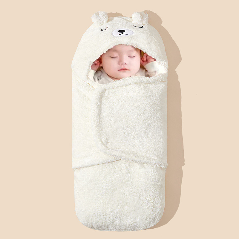 Dječji quilt-swaddle s čistom pamukom, punjenje od jagnjeće vune i dvostrani baršun, životinjski uzorak, sigurnosna razina B, pogodno za proljeće, jesen i zimu