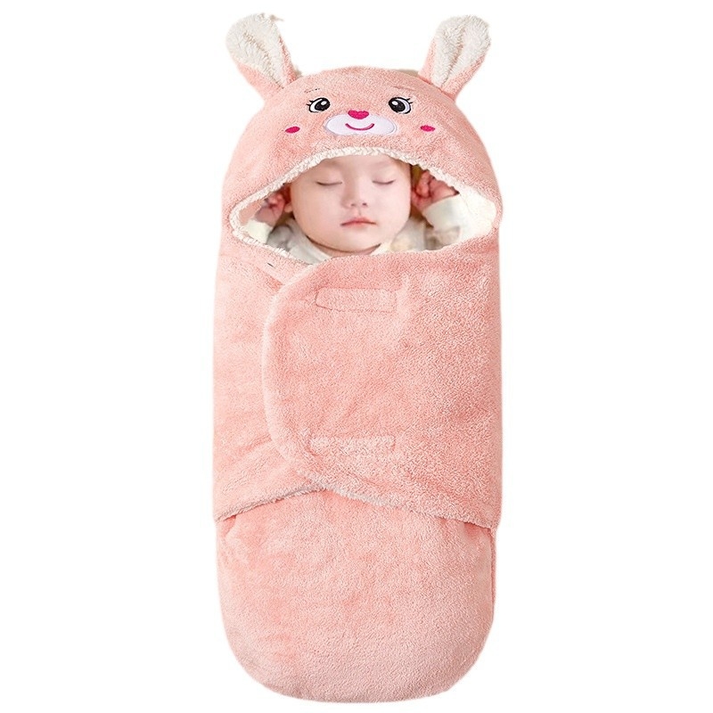 Dječji quilt-swaddle s čistom pamukom, punjenje od jagnjeće vune i dvostrani baršun, životinjski uzorak, sigurnosna razina B, pogodno za proljeće, jesen i zimu