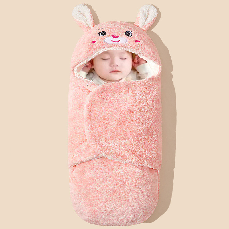 Dječji quilt-swaddle s čistom pamukom, punjenje od jagnjeće vune i dvostrani baršun, životinjski uzorak, sigurnosna razina B, pogodno za proljeće, jesen i zimu