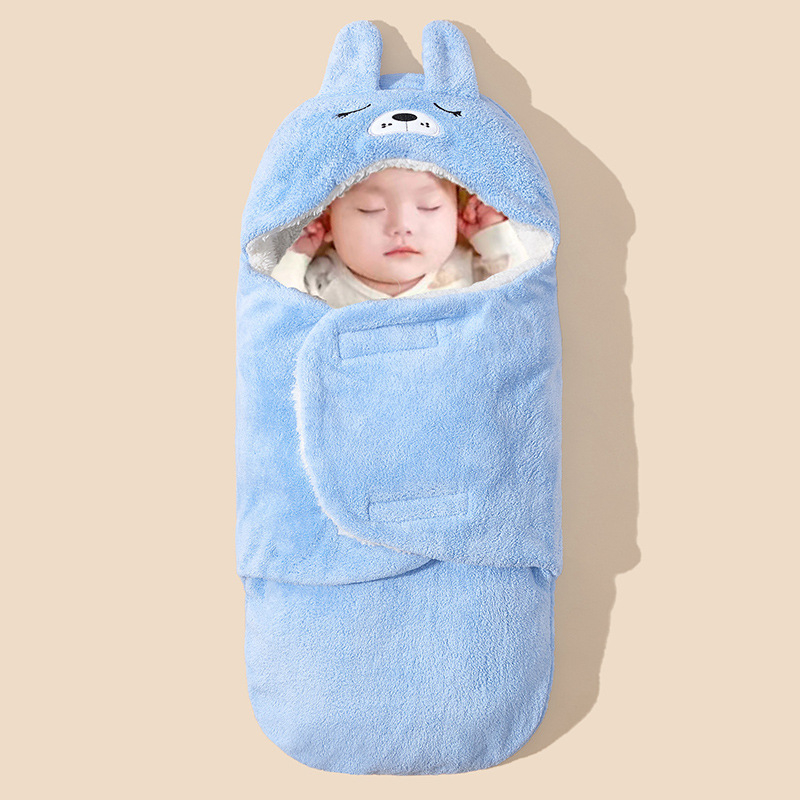 Dječji quilt-swaddle s čistom pamukom, punjenje od jagnjeće vune i dvostrani baršun, životinjski uzorak, sigurnosna razina B, pogodno za proljeće, jesen i zimu