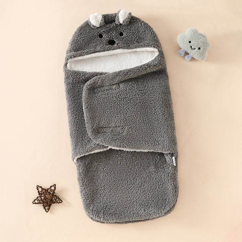 Dječji quilt-swaddle s čistom pamukom, punjenje od jagnjeće vune i dvostrani baršun, životinjski uzorak, sigurnosna razina B, pogodno za proljeće, jesen i zimu
