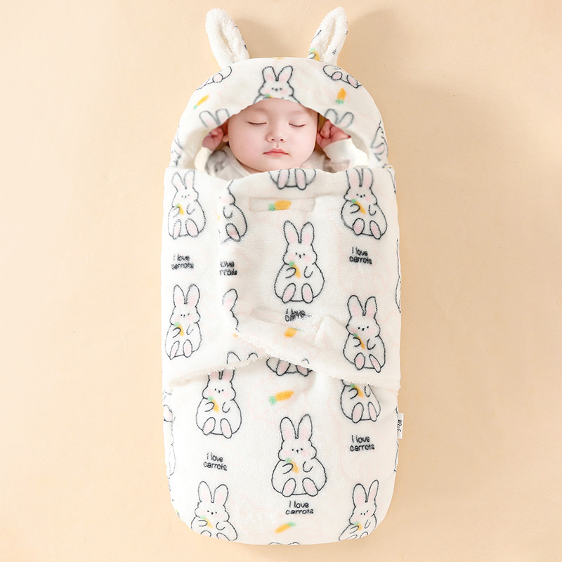 Dječji quilt-swaddle s čistom pamukom, punjenje od jagnjeće vune i dvostrani baršun, životinjski uzorak, sigurnosna razina B, pogodno za proljeće, jesen i zimu