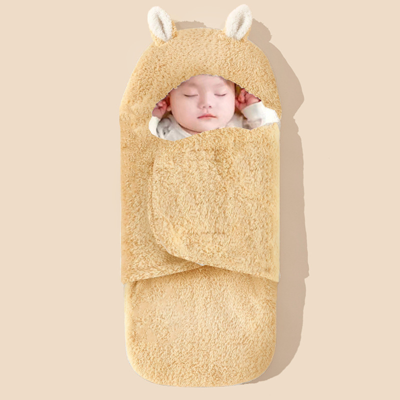 Dječji quilt-swaddle s čistom pamukom, punjenje od jagnjeće vune i dvostrani baršun, životinjski uzorak, sigurnosna razina B, pogodno za proljeće, jesen i zimu