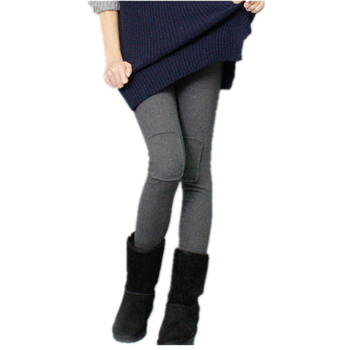 Leggings s patchom na koljenu, podstavljeno fleece oblogom, pamuk materijal, toplo, korejski stil