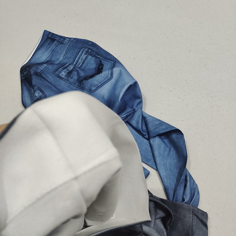 Krojene leggingse, bez šavova, tanki, elastični, denim efekt