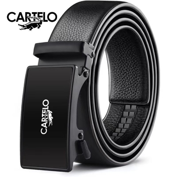 Ανδρική ζώνη από PU δέρμα με αυτόματη αγκράφα, πλάτος 2-4 εκ, στυλ βίντατζ ρετρό