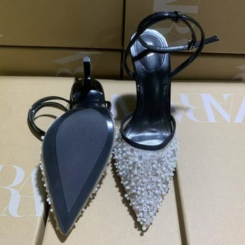 ZA Visoke potpetice – Oštar vrh prsta, Visina pete: 6–8 cm, Gornji materijal: Super Fiber, Uložak: PU, Peta: Guma
