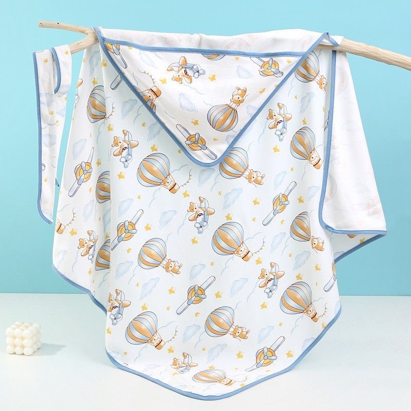 Pamut géz takaró babáknak — állatmintás, pamut töltet, 1–3 éves korosztálynak