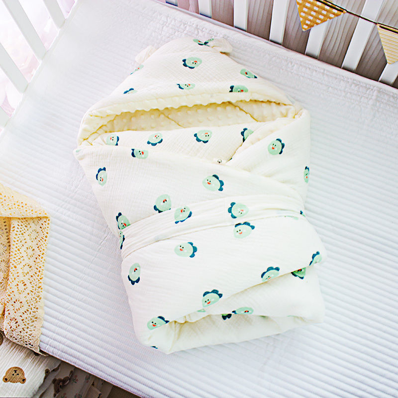 Pamut géz takaró babáknak — állatmintás, pamut töltet, 1–3 éves korosztálynak