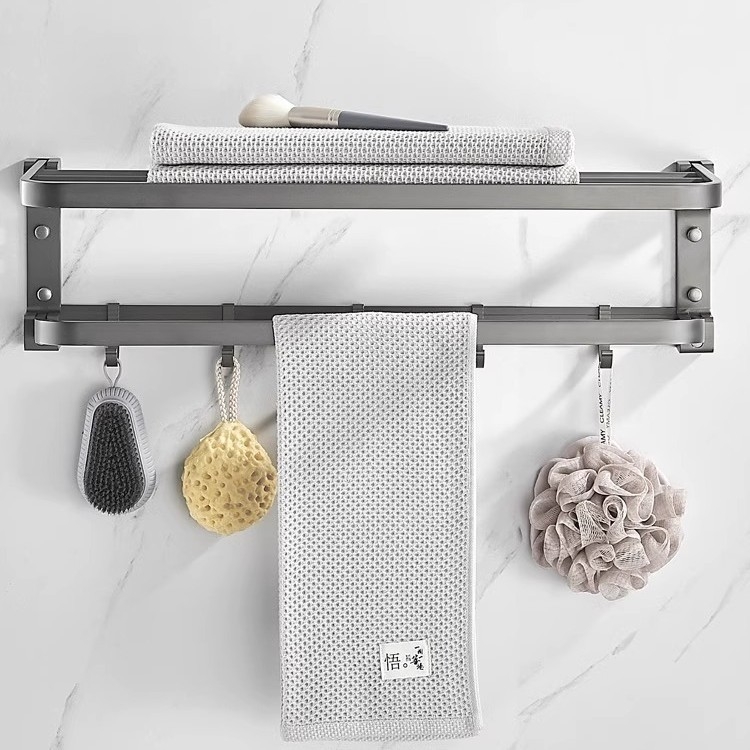 Κρεμάστρα πετσετών μπάνιου - κράμα αλουμινίου, επίστρωση σπρέι, μοντέρνο μινιμαλιστικό στυλ, μάρκα Baomu, προέλευση Yuyao, Zhejiang