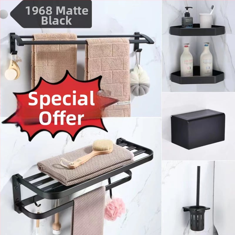 Κρεμάστρα πετσετών μπάνιου - κράμα αλουμινίου, επίστρωση σπρέι, μοντέρνο μινιμαλιστικό στυλ, μάρκα Baomu, προέλευση Yuyao, Zhejiang
