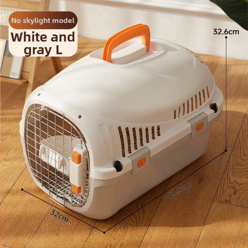 Cutie de transport pentru pisici și câini de talie mică - Detașabilă și lavabilă din PP, monocromă, potrivită pentru animale de 3–5 kg