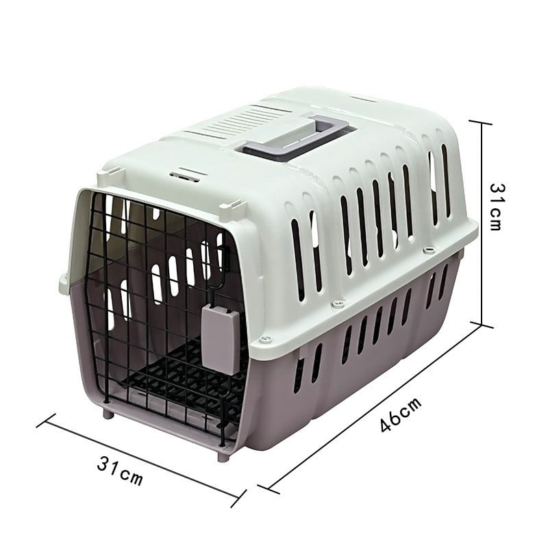 Cutie de transport pentru pisici și câini de talie mică - Detașabilă și lavabilă din PP, monocromă, potrivită pentru animale de 3–5 kg