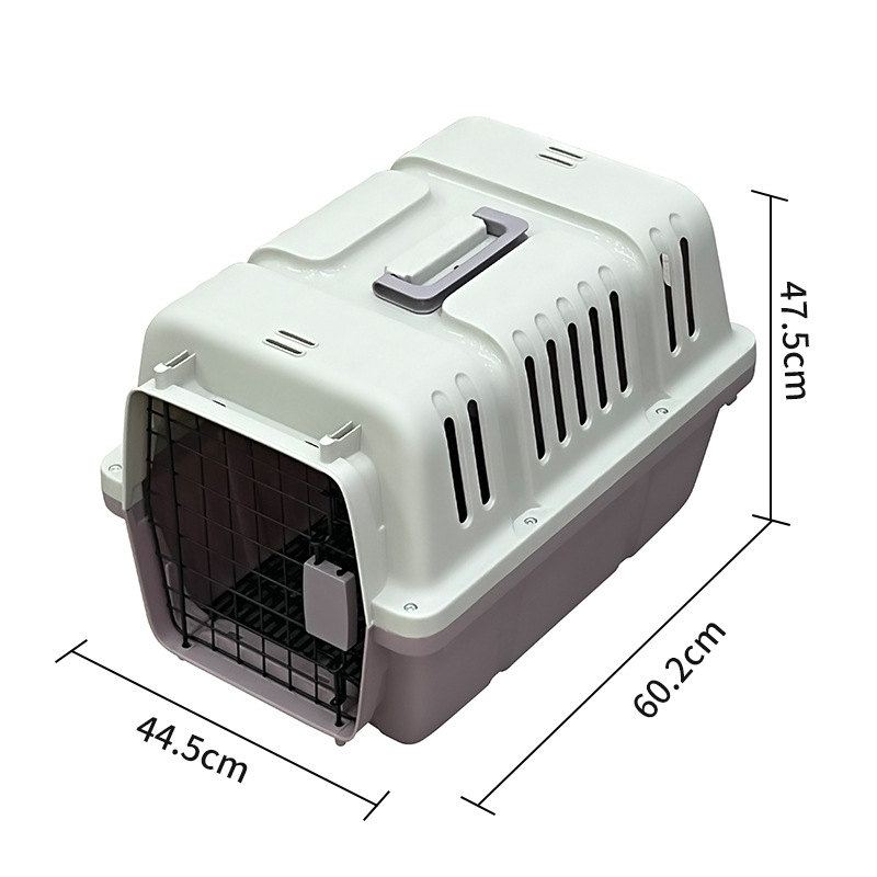 Cutie de transport pentru pisici și câini de talie mică - Detașabilă și lavabilă din PP, monocromă, potrivită pentru animale de 3–5 kg