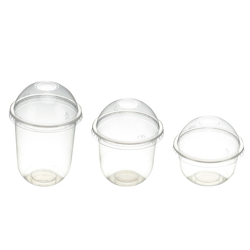 Bobo Cup PET пластмасова чаша с капак, вилица и лъжица, пакет стикери, възможност за печат на лого