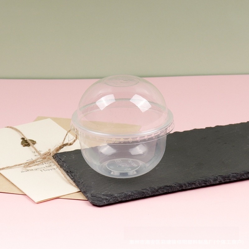 Bobo Cup PET пластмасова чаша с капак, вилица и лъжица, пакет стикери, възможност за печат на лого