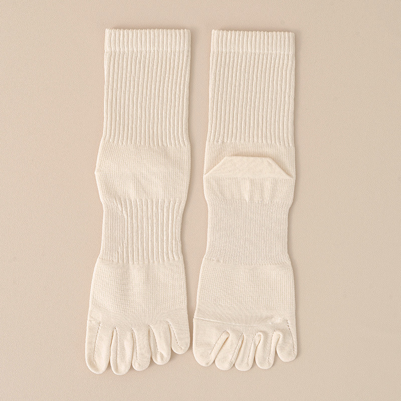 Férfi ötujjú zokni, középmagasságú, antibakteriális, nedvességfelszívó, elválasztott ujjakkal, 70–80% pamut